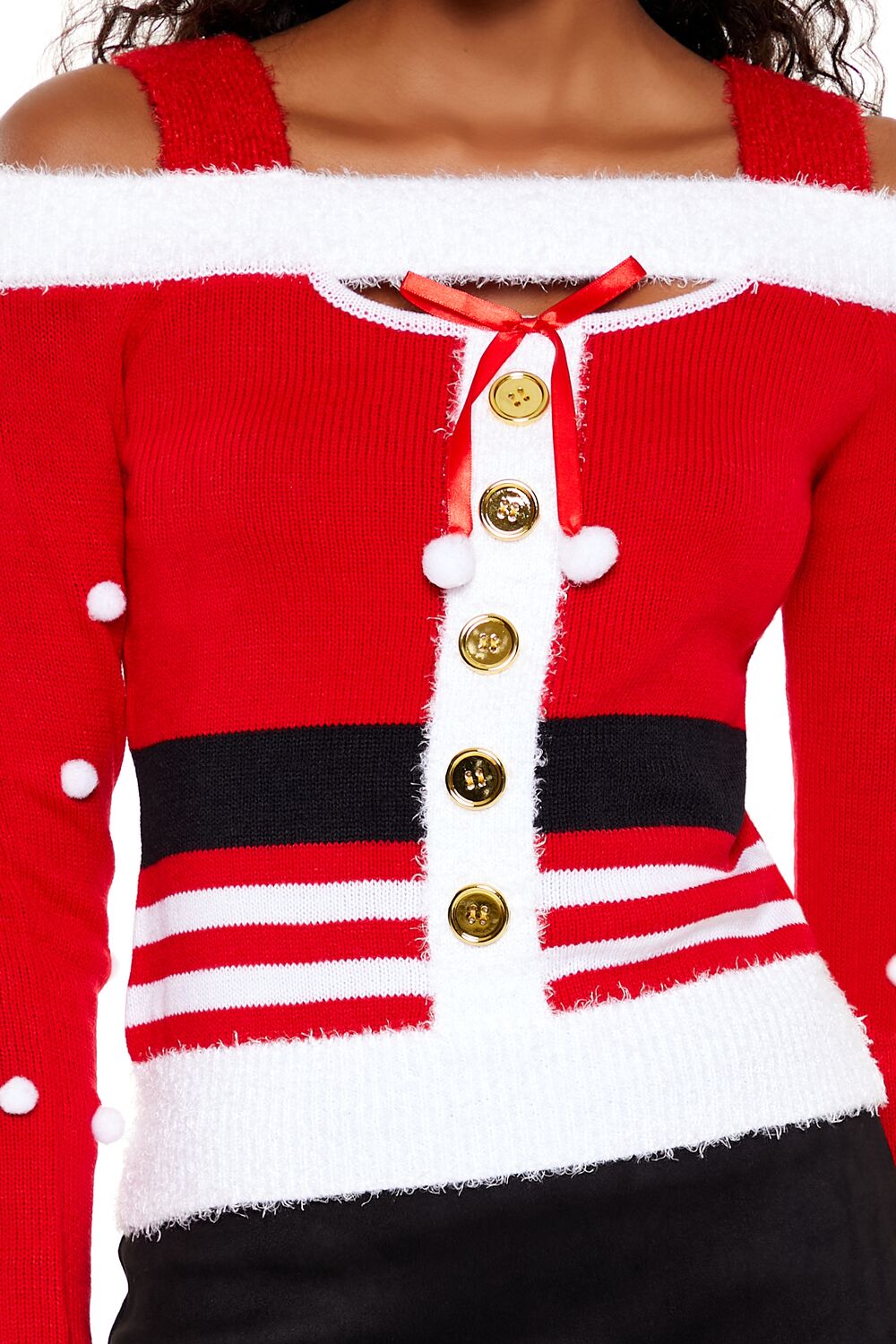 Santa Open-Shoulder Sweater - Image 3