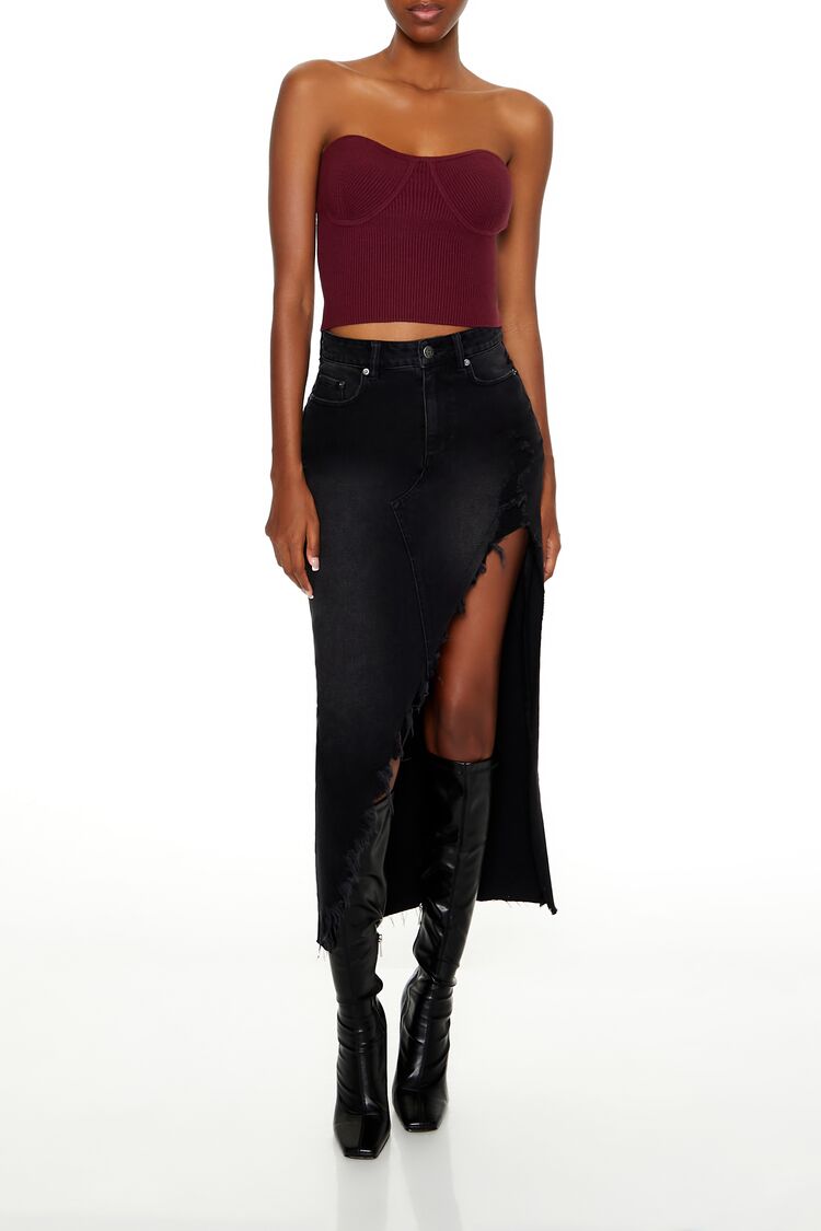 Sweater-Knit Tube Top - Image 7