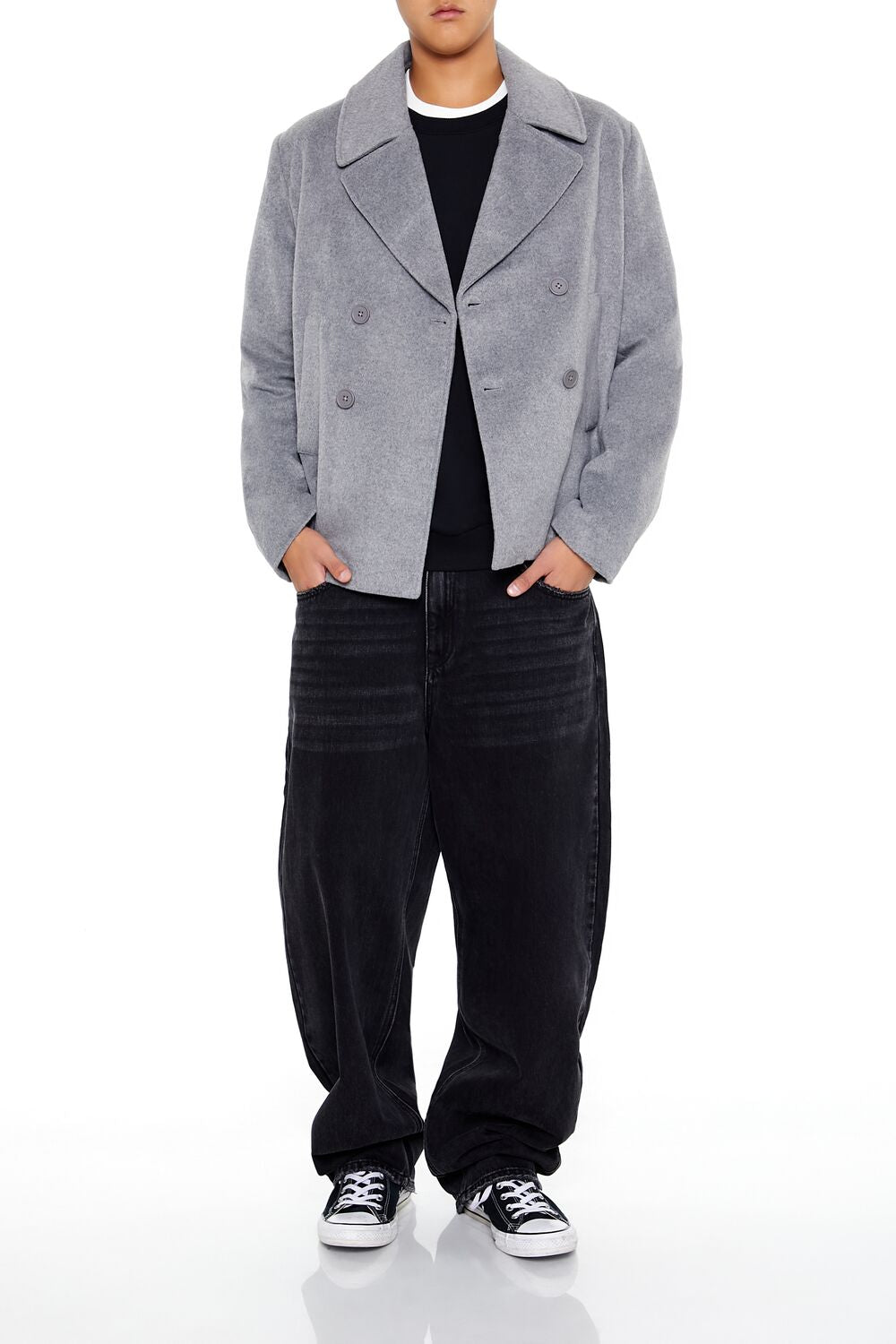 Notched Double-Breasted Coat - Image 2
