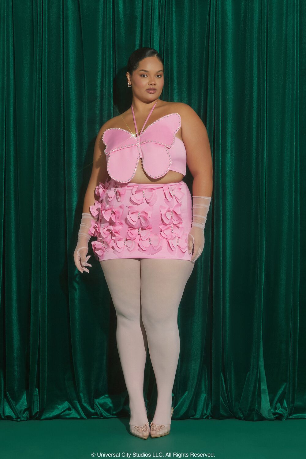 Plus Size Wicked Butterfly Mini Skirt