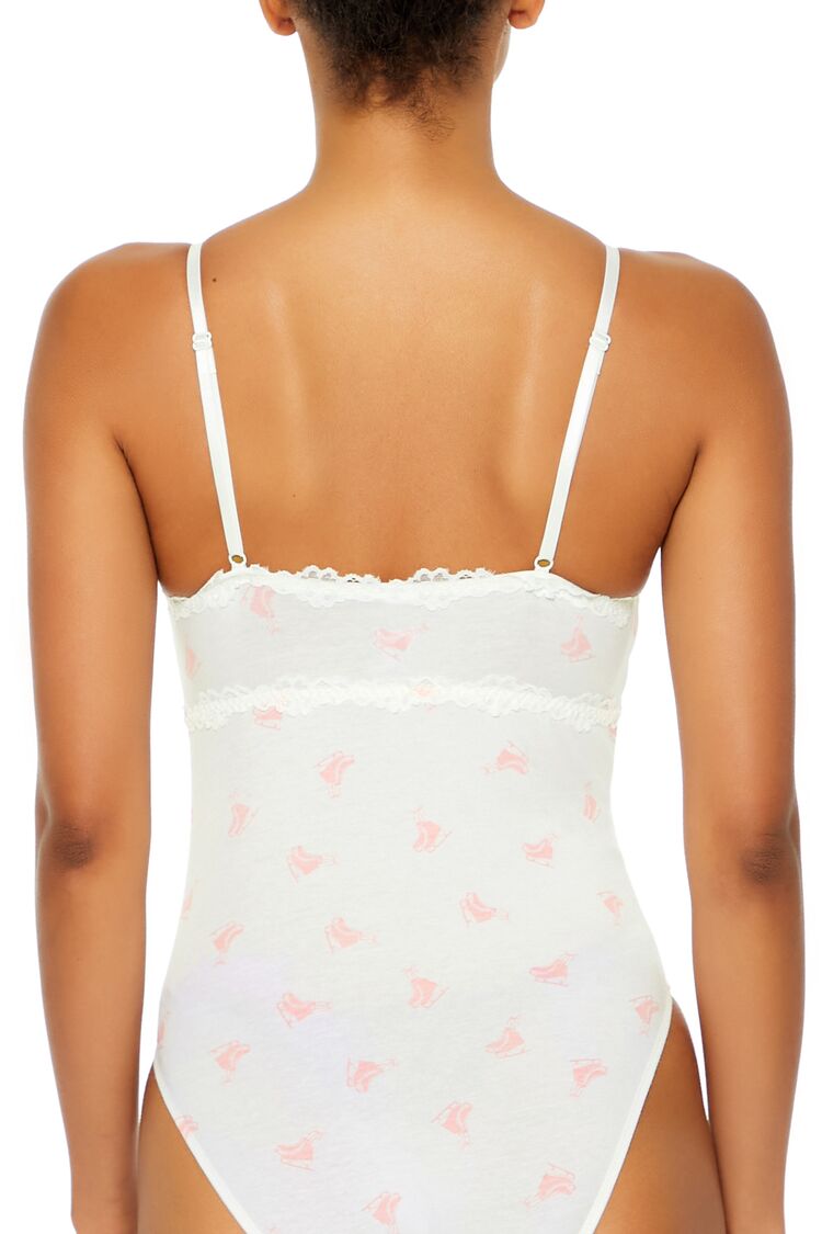 Ice Skate Print Lingerie Bodysuit - Image 5