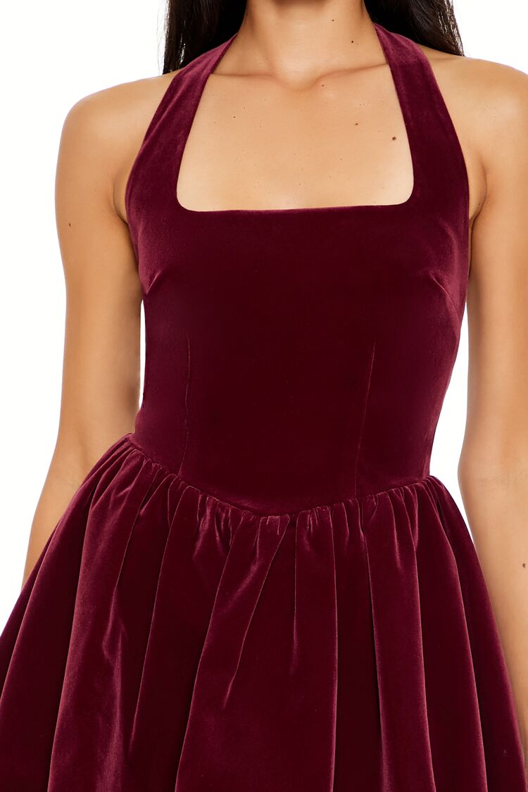Halter Bubble-Hem Mini Dress - Image 5