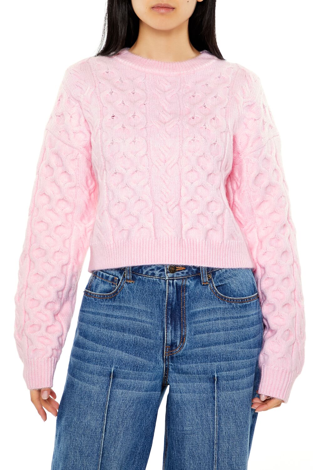 Cable & Honeycomb Knit Sweater