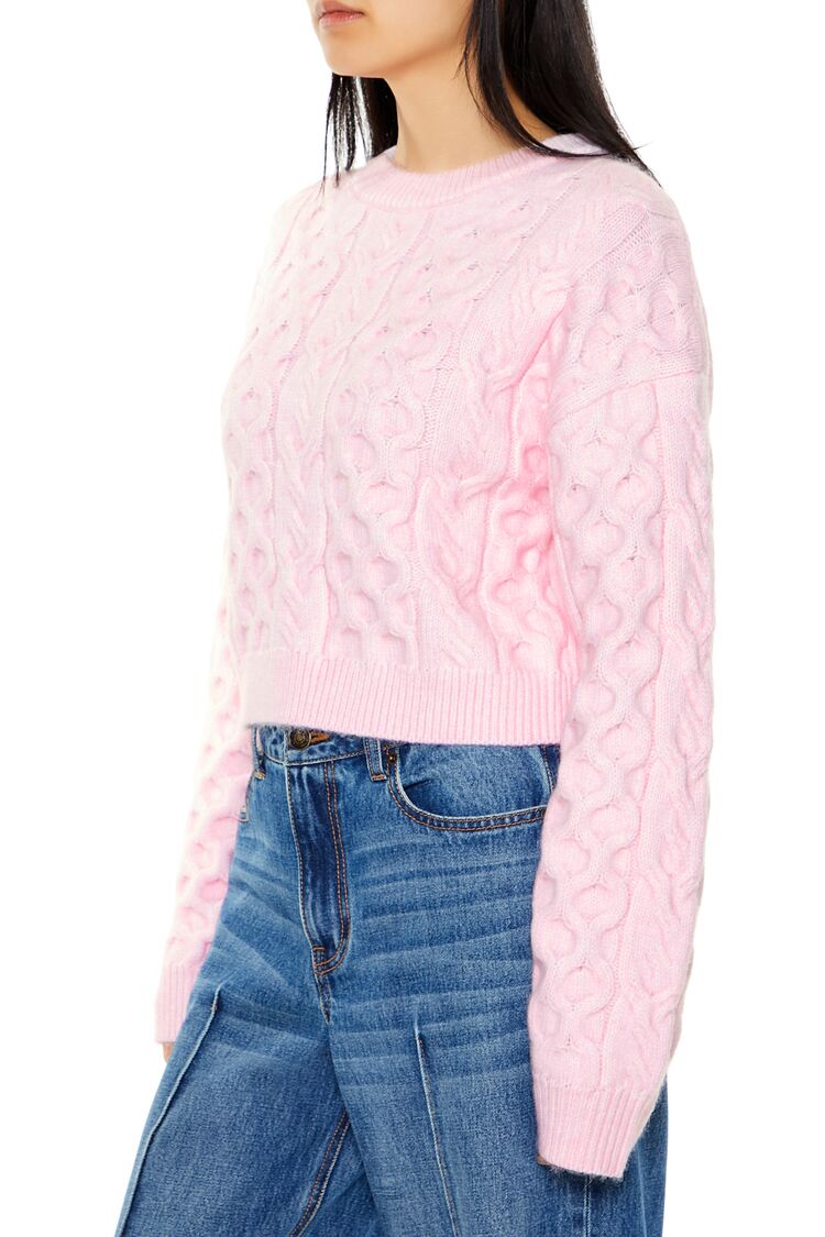 Cable & Honeycomb Knit Sweater - Image 4