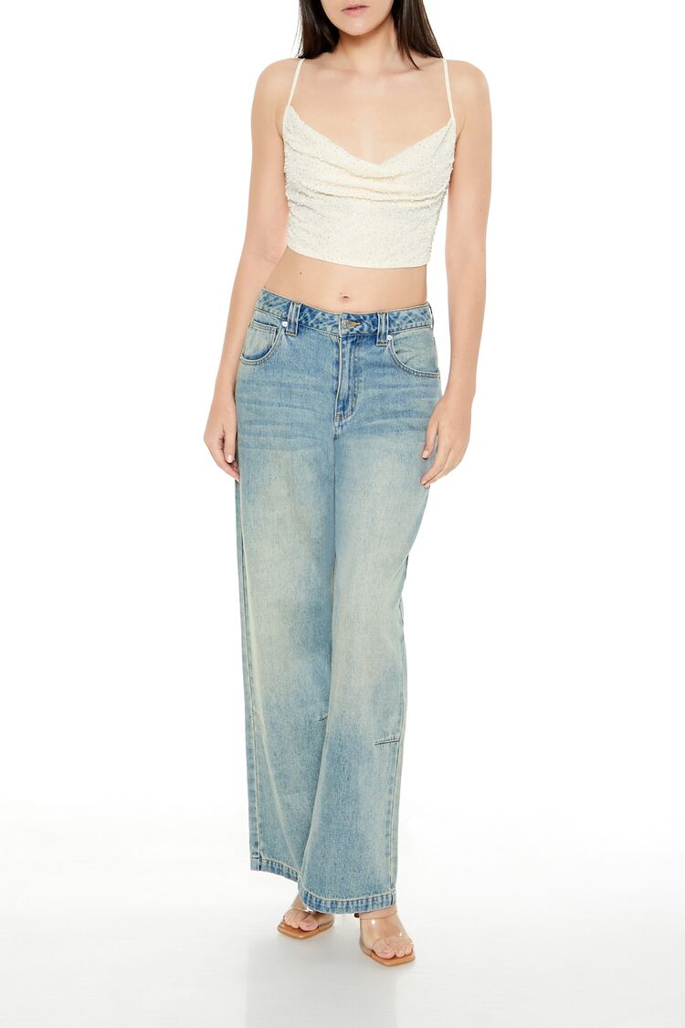 Chiffon Beaded Cropped Cami - Image 2
