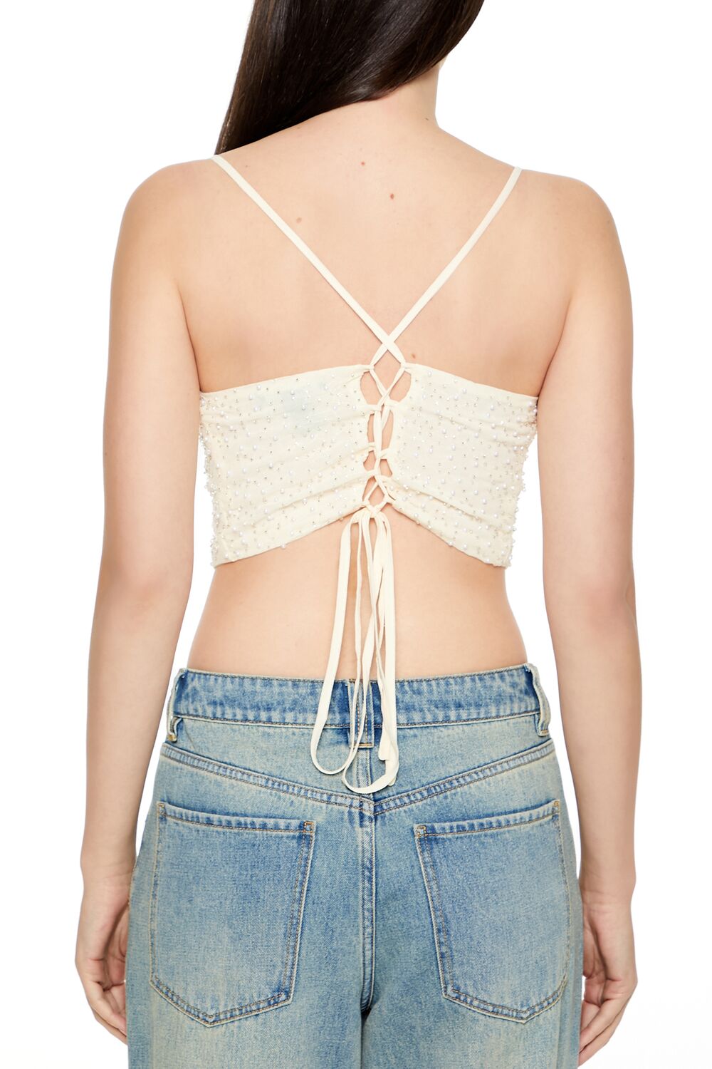 Chiffon Beaded Cropped Cami - Image 5