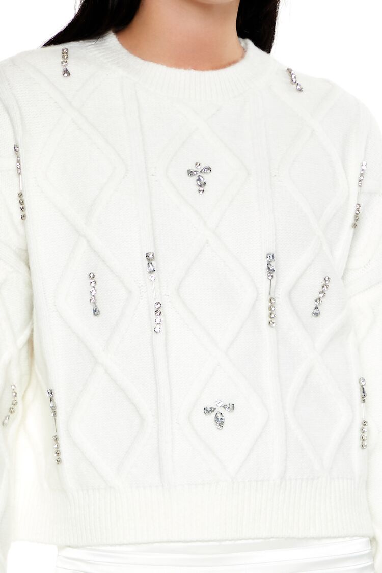 Marled Faux Gem Sweater - Image 8