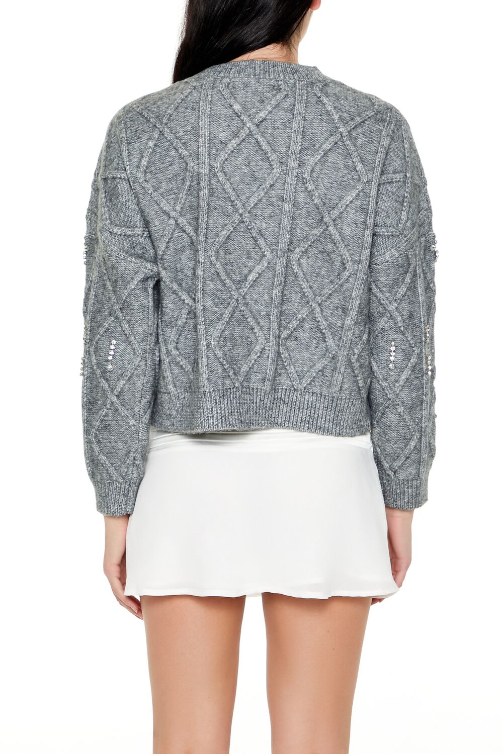 Marled Faux Gem Sweater - Image 5