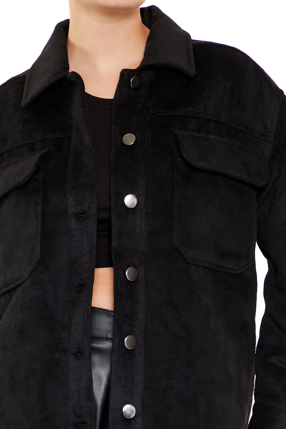 Plus Size Faux Suede Shacket - Image 3