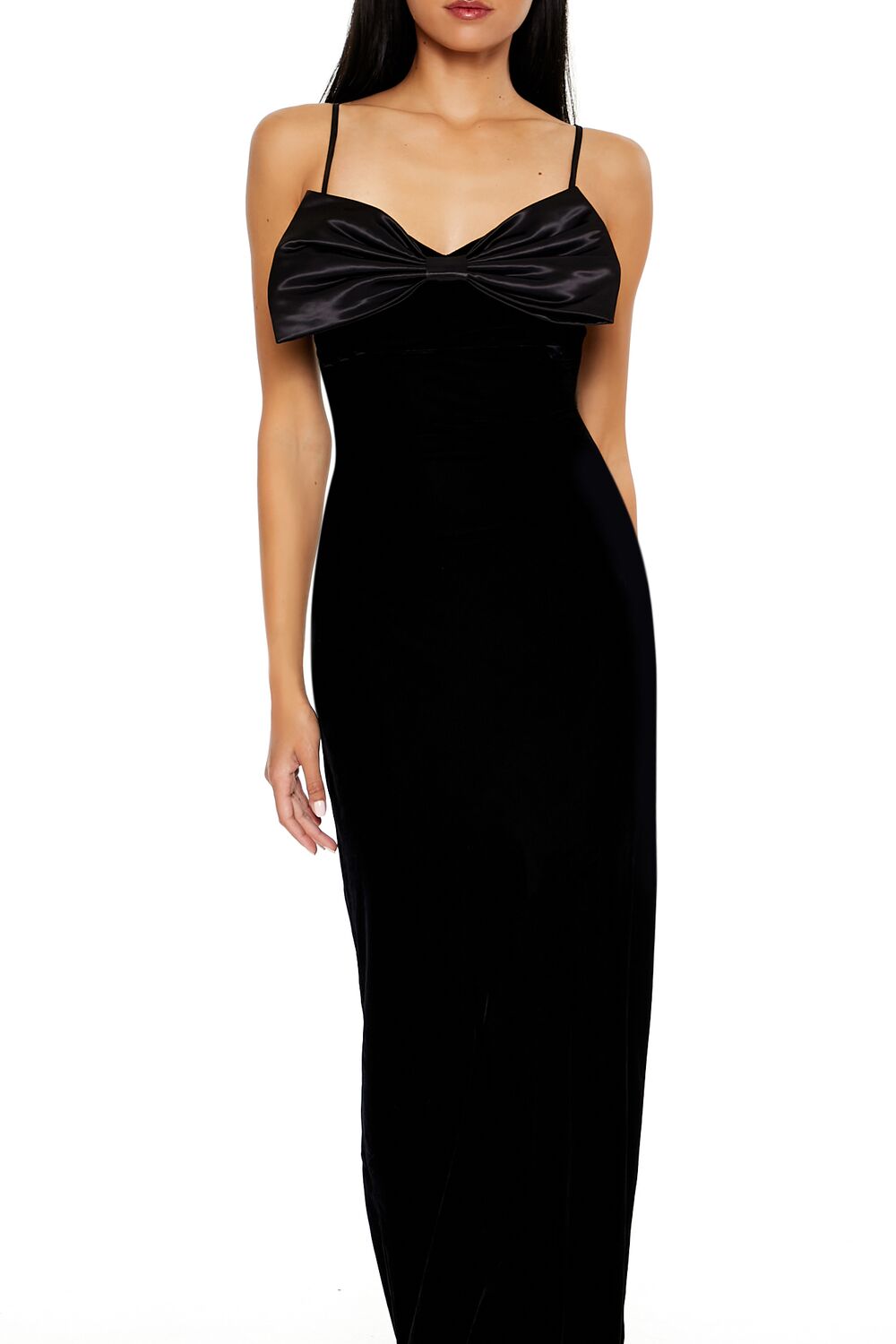 Velvet Bow Maxi Dress - Image 2