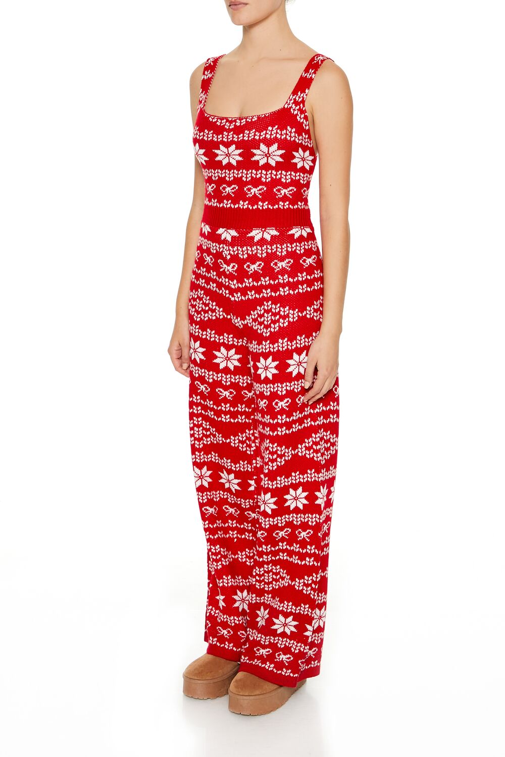 Fair Isle Sweater-Knit Jumpsuit - Image 3