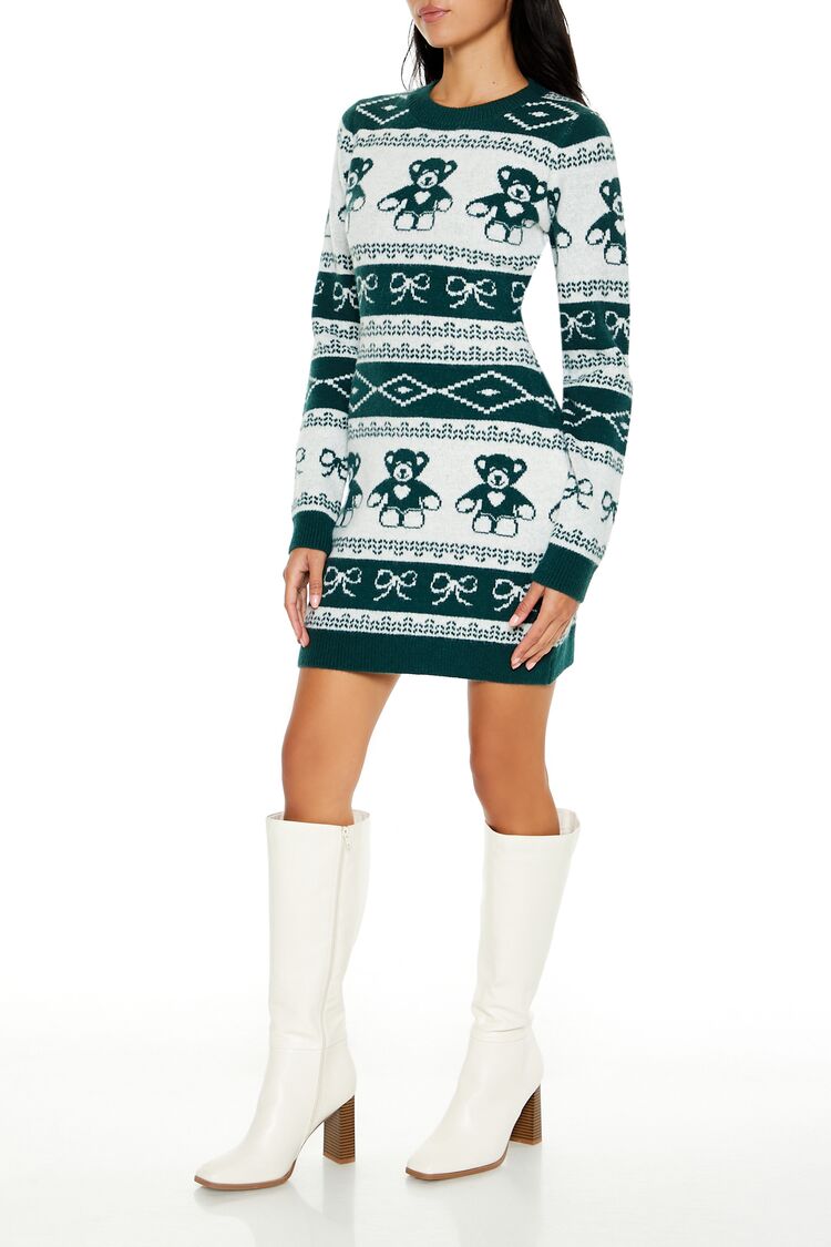 Fair Isle Mini Sweater Dress - Image 3