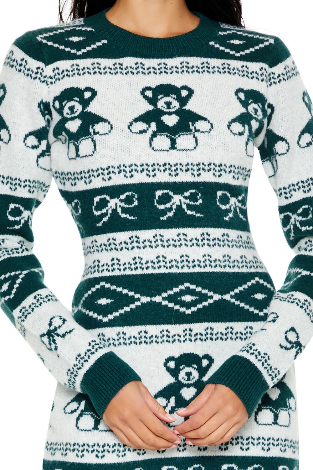 Fair Isle Mini Sweater Dress - Image 5