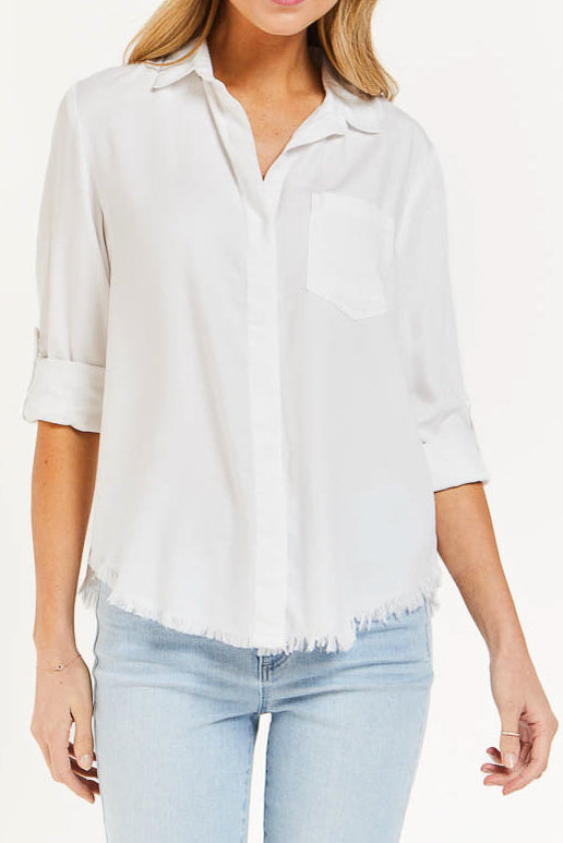 Riley Rolled Tab Sleeve Button Down Shirt Double Chest Pockets - Image 4