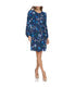 Jewel Neck Long Sleeve Fit & Flare With Trapunto Belt Navy - Image 7