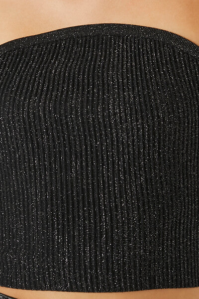 Cropped Sweater-Knit Tube Top - Image 5